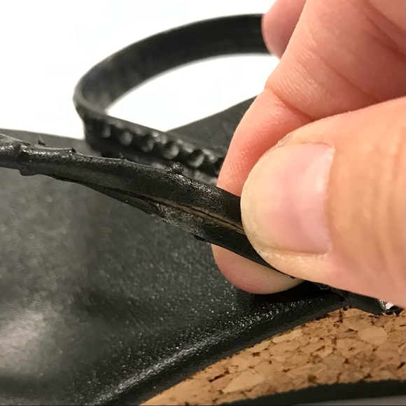 Handmade Black Wedge Sandals - Picture 7 of 7